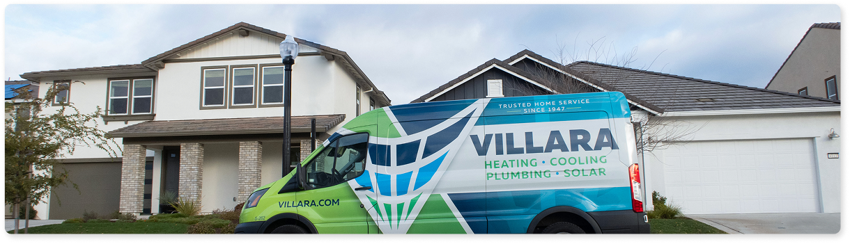 Villara service van outside house